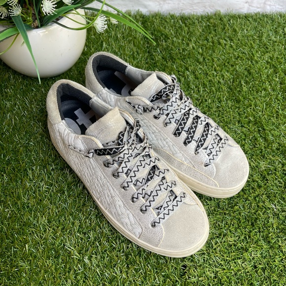 - P448 John White Leather Sneaker In Task White 35 - Picture 11 of 16